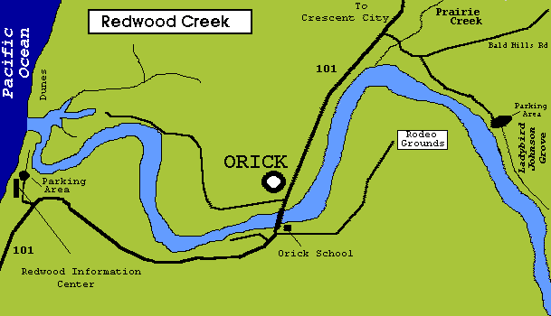  Map of Redwood Creek